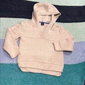 GAP Baby Gap Toddler Light Beige Knit Hooded Sweater   Toddler 5